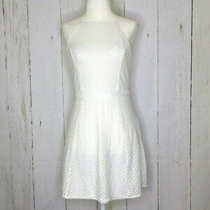 Charlotte Russe Jr Women's M Lacy Sleeveless Empire Waist Lined Dress Ivory NEW